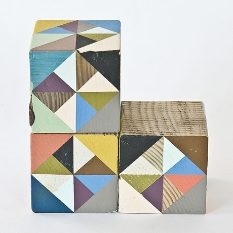 Helen Anna - Journal #wood #paint #muted #triangles