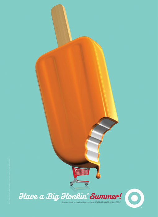 PrintSingle4 #shopping #red #cart #orange #simple #target #popsicle #poster #blue