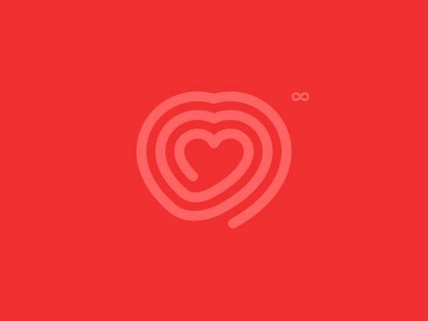 Infinite Love — Symbol #red #simple #symbol #minimal #logo #infinite #love #dimo