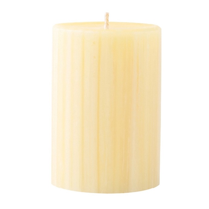 Marbled Pillar French Vanilla & Jasmine Tea Scented Candle, 10 x 7 cm