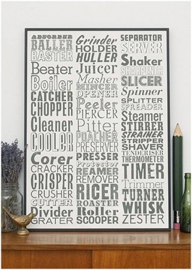 Yummy Typography: Kitchen Aids | Apartment Therapy The Kitchn #frame #kitchen #retro #typography