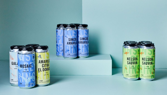 Westbrook Cans Packaging Design - Mindsparkle Mag Westbrook Brewing is a craft brewery in Mt. Pleasant, SC. Their mission is to make the most interesting, drinkable, and generally awesome beer possible. #logo #identity #branding #design #color #photography #graphic #design #gallery #blog #project #mindsparkle #mag #beautiful #portfolio #designer