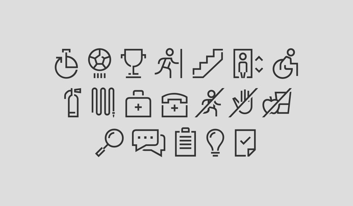 Frida Medrano — Rayados is one of the most popular soccer teams in México. Because they built and new stadium, they needed a tour of the #pictogram #team #icon #soccer #icondesign #sports #outline