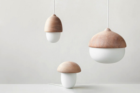 Terho & Tatti xe2x80x94 Maija Puoskari #alder #white #maija #ceiling #terho #opal #glass #lamps #puoskari #blown #acorns #mouth #finnish