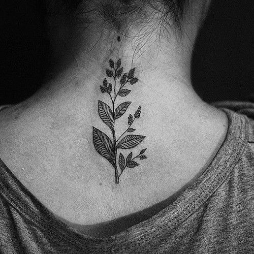 Little Twig – Neck Tattoo for Women