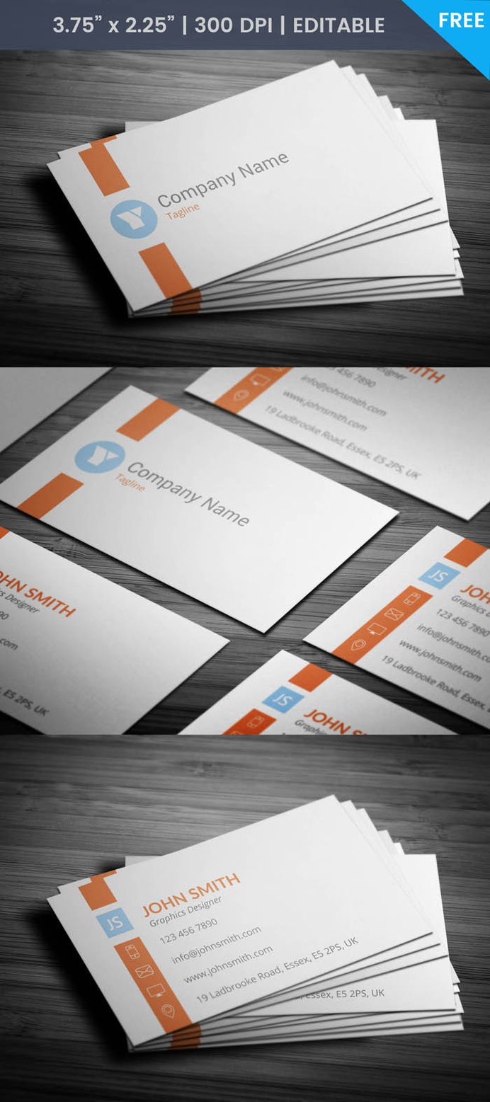 Free Elegant Designer Business Card Template