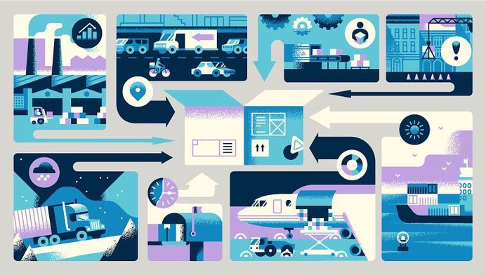 My latest editorial illustration for @infor on how digital networks can bring your orders on time.