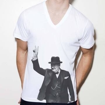 (10) Fab.com | Churchill Peace V-Neck White #churchill #shirt