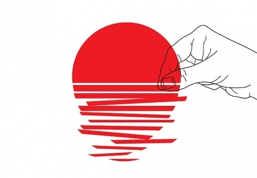 designers for japan | Flickr - Photo Sharing! #illustration #red #japan #sun