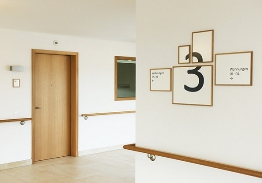 Retirement Facility Hottingen - Signage on the Behance Network #signage