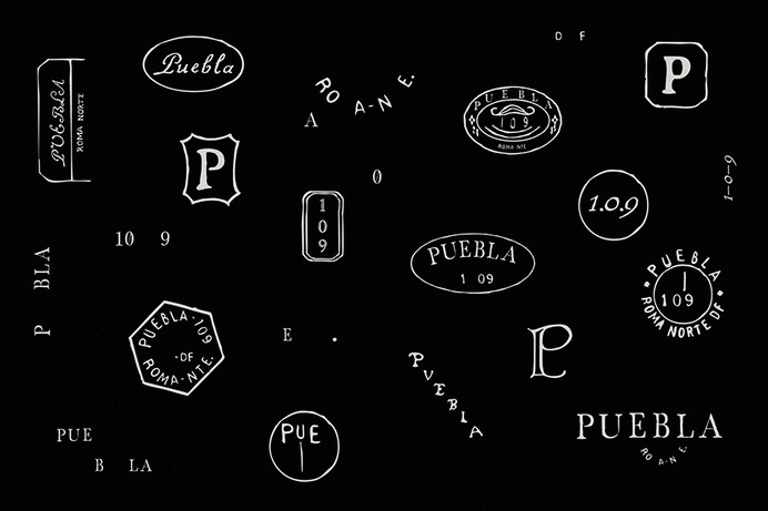 Logos hand drawn by Savvy for art, design and gastronomy experience Puebla 109 #logo
