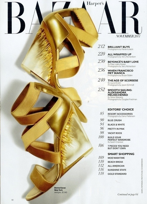 Donna Karan #shoes #graphic #cover #photography #fashion #bazaar #magazine