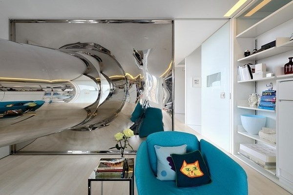 Modern penthouse living room #interior #artistic #penthouse #apartment #fun