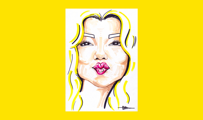 Ellen for 'Birthday Special' series by Chiamaka Ojechi #illustration #yellow #lips #pink #markers #promarkers #minimal