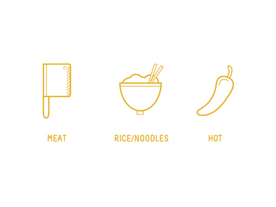 Icons #vector #branding #noodles #yellow #icons #food #meat #chile