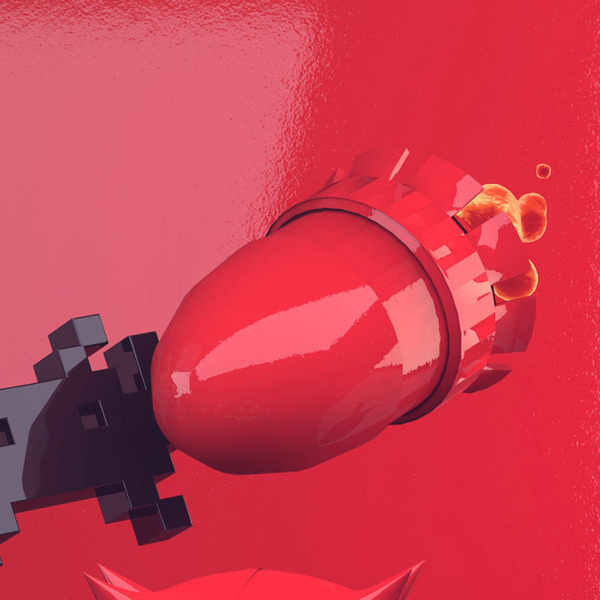 SPACE INVADERS #design #inspiring #illustration #photoshop #3d