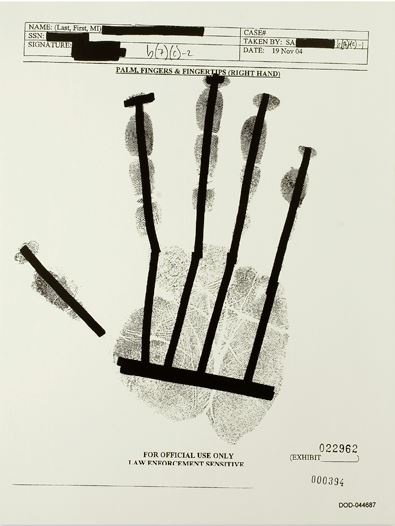 quik: " JENNY HOLZER PALM, FINGERS & FINGERTIPS // LEFT HAND (PALM ROLLED), 2007OIL ON LINEN203 X 157,5 CM "