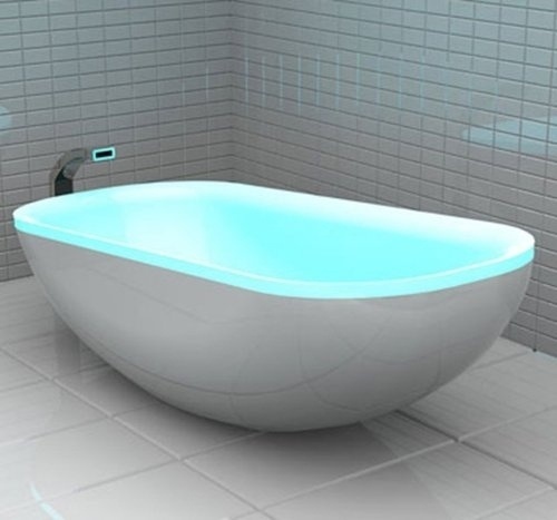 Jay Mug — Glowing bathtub changes color to the beats of... #interior #design