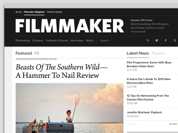 filmmaker website / slides — Design Portfolio Archive — AREA 17 #website #design #web