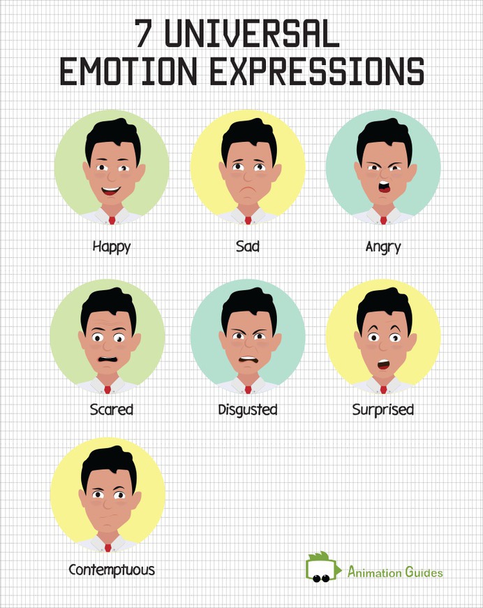 universal emotion expressions in animation