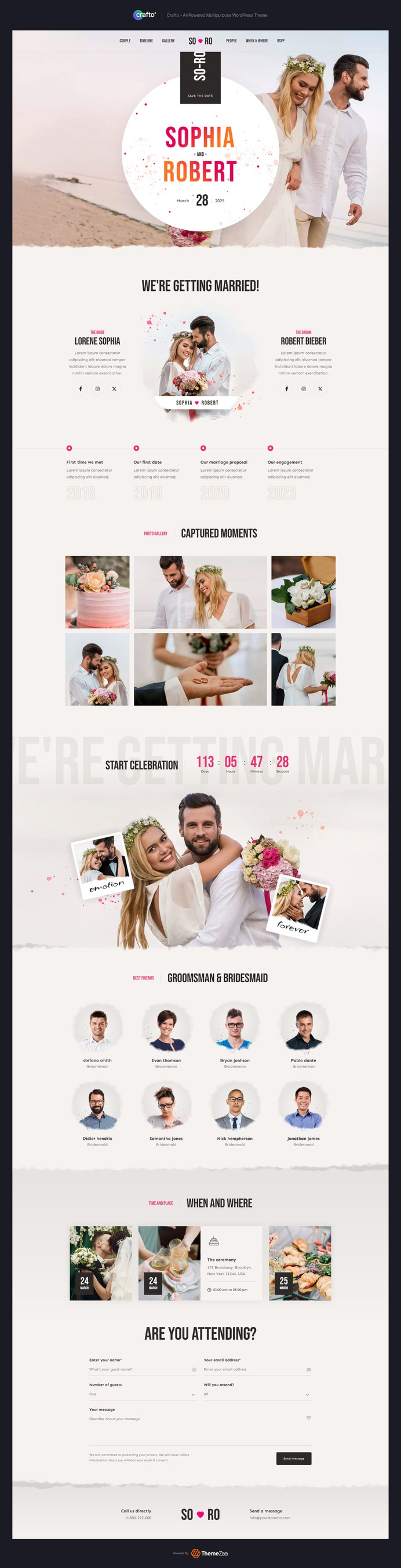 Introducing the #Wedding #Invitation demo from #Crafto #WordPress #Theme – where elegance meets emotion.

Designed with love and powered by #Elementor, this theme is perfect for modern couples, wedding planners, and event stylists. From #RSVP forms to dreamy layouts and #AI-generated content, it makes announcing your big day beautifully effortless.

Celebrate love with a website as memorable as your story.
