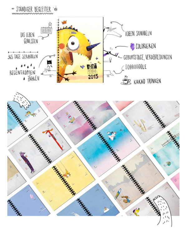 prinzapfel.com #timeplanner #calendar #kalender #illustration #diary