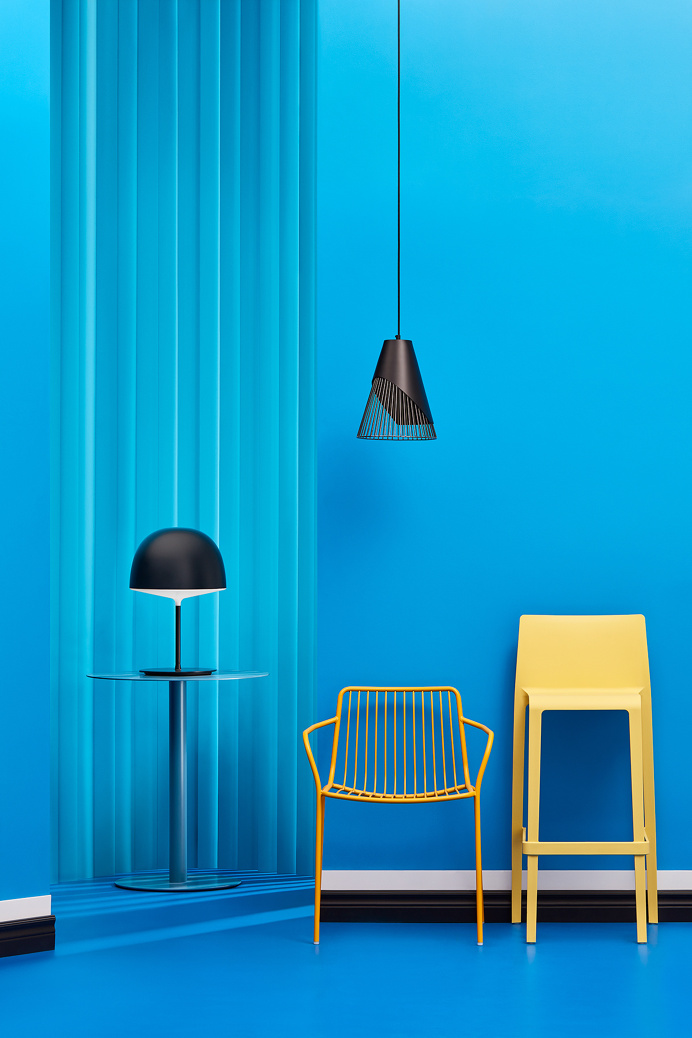 interior design blue minimal mindsparkle mag danish scandinavian designer sweden beauty beautiful product mirror clock chair room chambre
