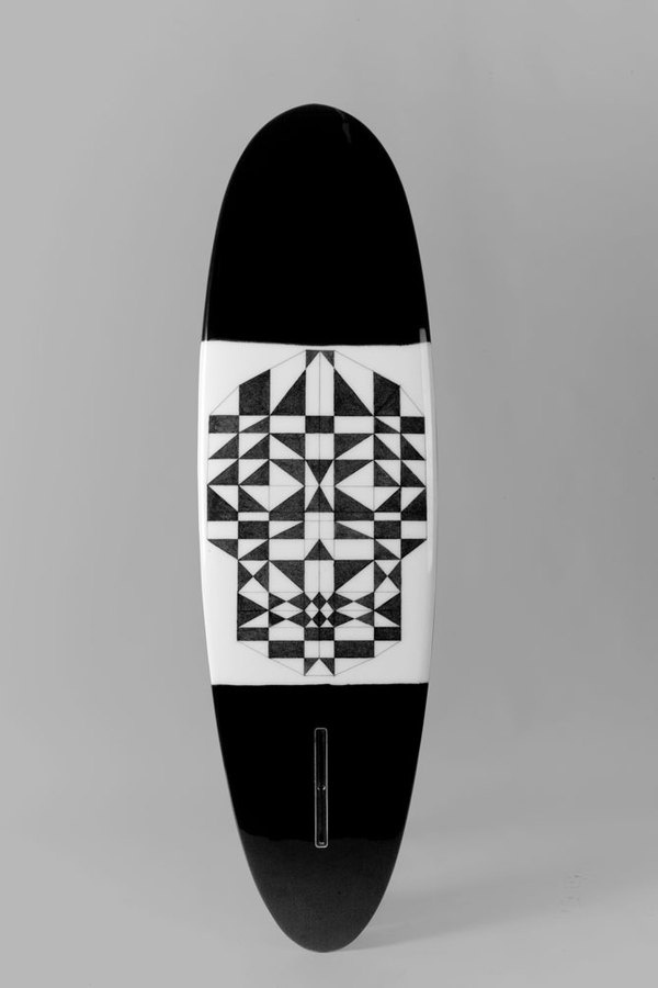 I'm A Ok MonoBrow #skull #surfboard #art