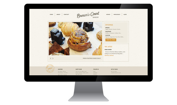 Brown's Court Bakery Website | Nudge #stamp #bakery #branding #design #typography
