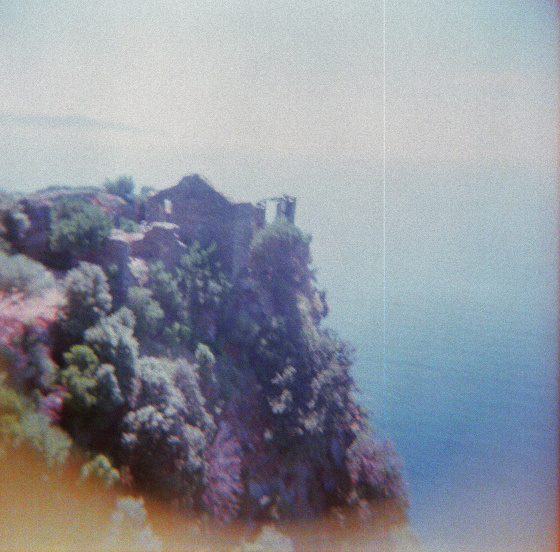 Silence © Adele Jancovici 2015 Color print on paper #photography #color #landscape #sea #ruin #corsica #house #memory #blue #pink #white #n