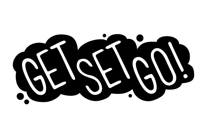 GET SET GO!Â Re-design of existing graphic profile and a new illustration/mascot for the Get Set Go! all girl skateboard contest (a part of #logo #design #logotype