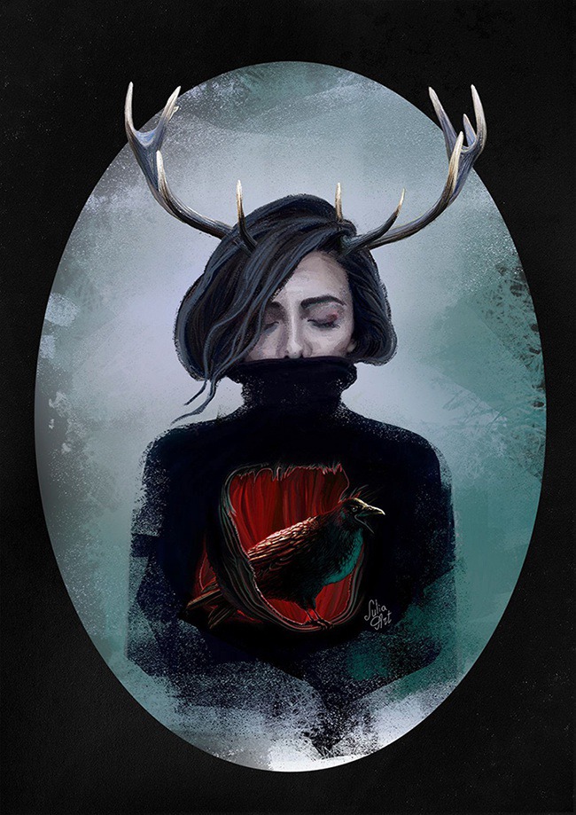 Cover artwork for a music album by Julia Art