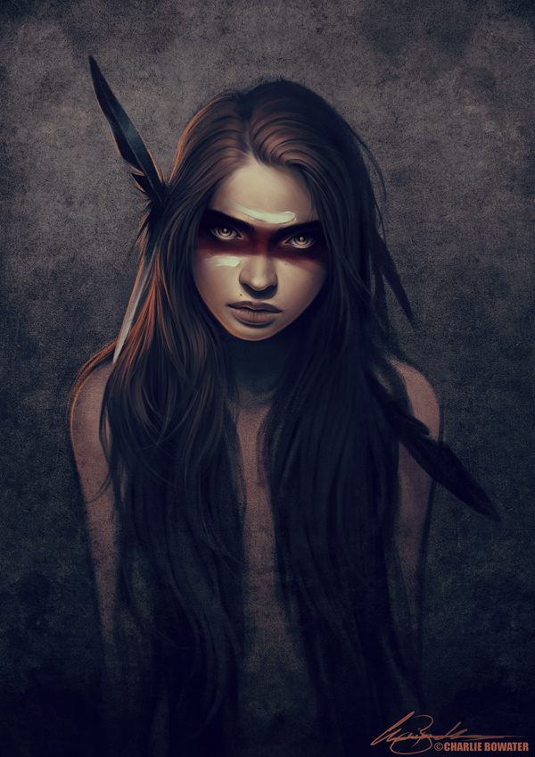 Howl by Charlie Bowater on deviantART #charlie #girl #tribal #bowater #portrait