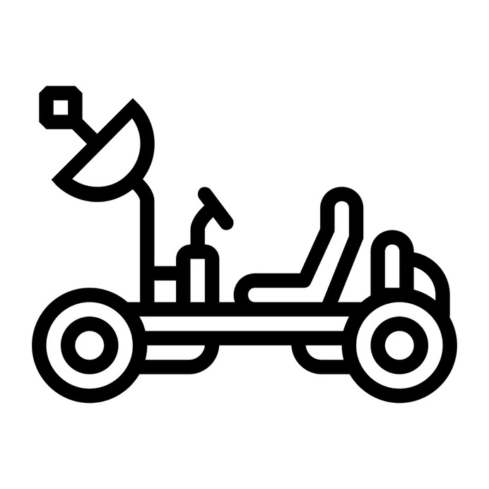 See more icon inspiration related to moon rover, science, miscellaneous, automobile, vehicle and transport on Flaticon.