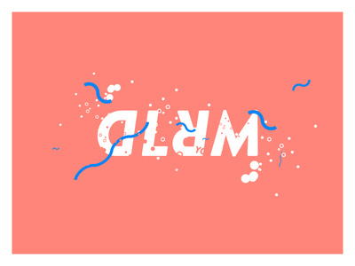 Dlrm Logolockup Illustration #vector #lettering #red #logo #illustration #type #blue #typography
