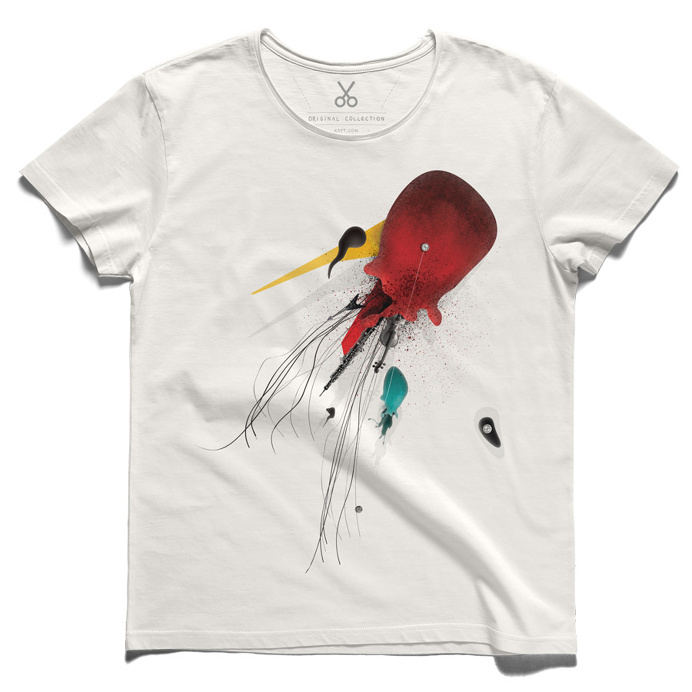#olander #offwhite #tee #tshirt #guitar #music #sperm #jellyfish #clock #fetus #white
