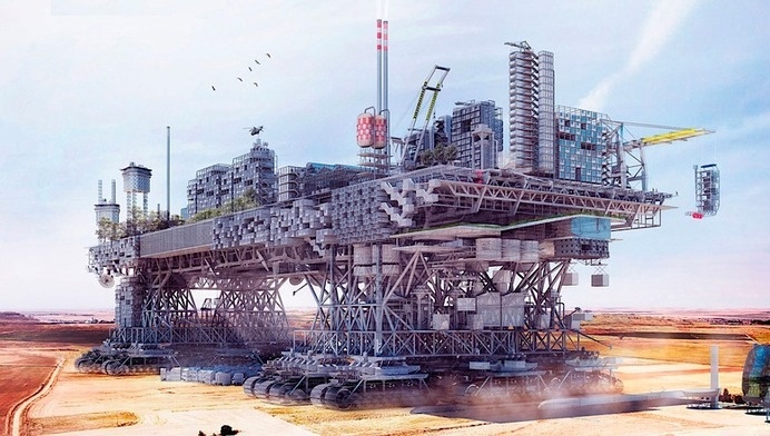 A Walking City for the 21st Century - Manuel Dominguez / Zuloark #perspective #architecture