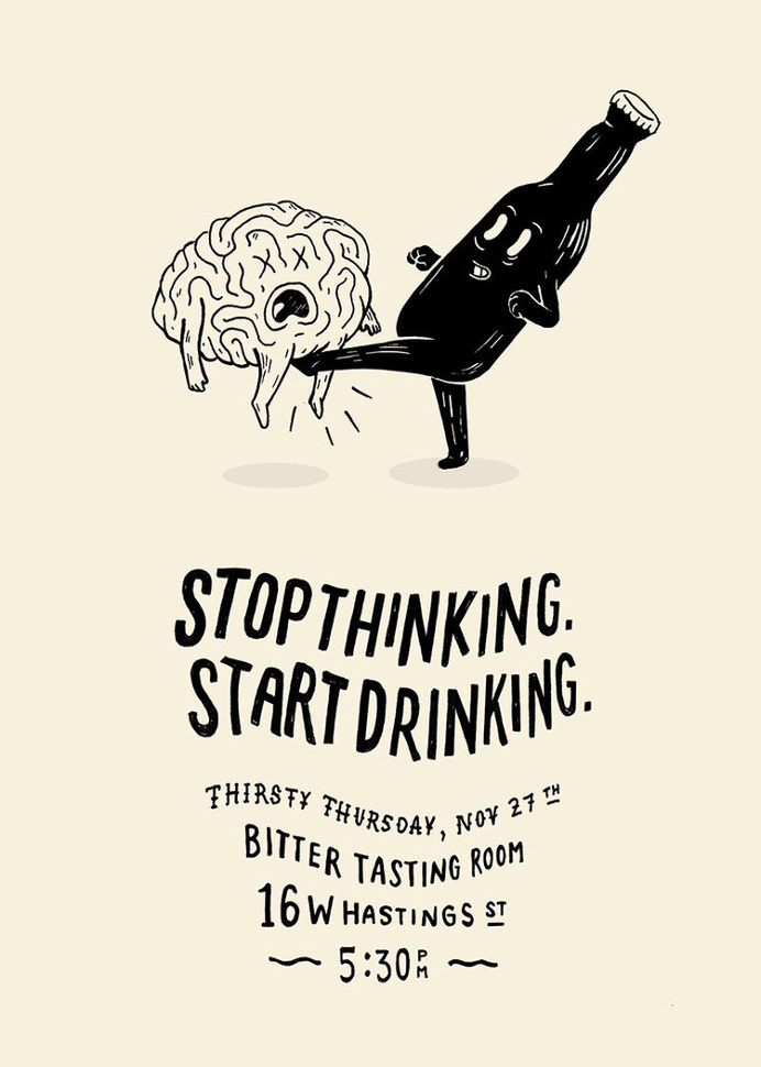 Stop Thinking – Illustration