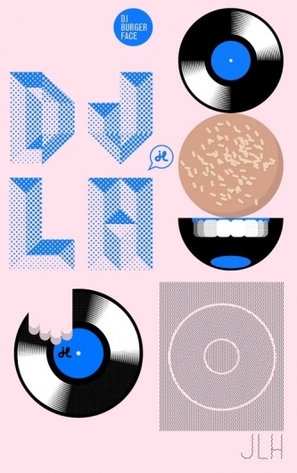 MMMAXIM #face #dj #illustration #burger