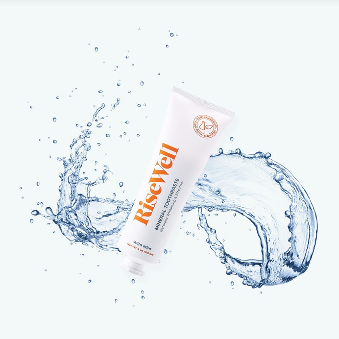 RiseWell - Mindsparkle Mag Ash Co. Studio designed Risewell – a natural toothpaste that's backed by real science. #logo #packaging #identity #branding #design #color #photography #graphic #design #gallery #blog #project #mindsparkle #mag #beautiful #portfolio #designer