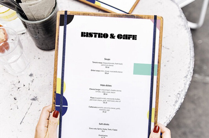 Bistro and Cafe Menu Mockup, Smashmockup