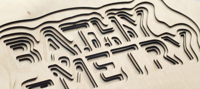 Kaldor | Bathymetry #layers #cut #project #word #design #laser #kaldor #type #plywood