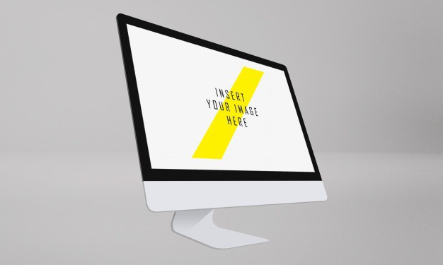 Realistic computer screen mock up Free Psd. See more inspiration related to Mockup, Technology, Computer, Template, Web, Website, Mock up, Templates, Website template, Screen, Mockups, Up, Web template, Realistic, Real, Web templates, Mock ups, Mock and Ups on Freepik.