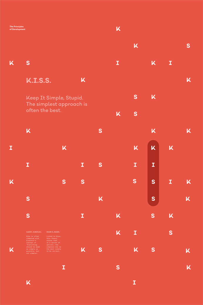 K.I.S.S. – The Principles of Development poster serie by Gen Design Studio