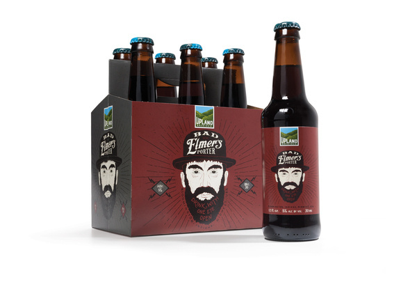 Young & Laramore Upland Brewing Co #typography #packaging #beer #hand lettering #craft beer #upland brewing company #young laramore