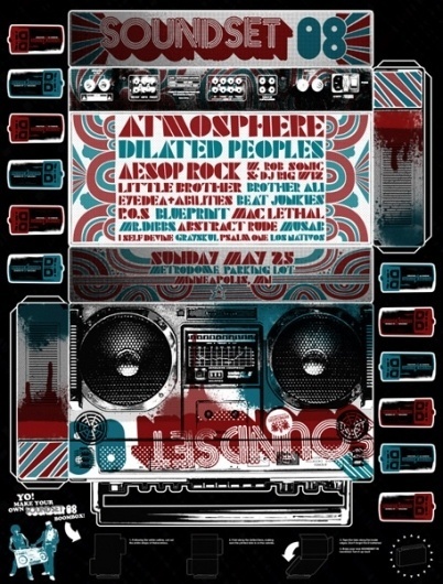GigPosters.com - Atmosphere - Dilated Peoples - Brother Ali - Little Brother - Aesop Rock #print #gig #soundset #poster