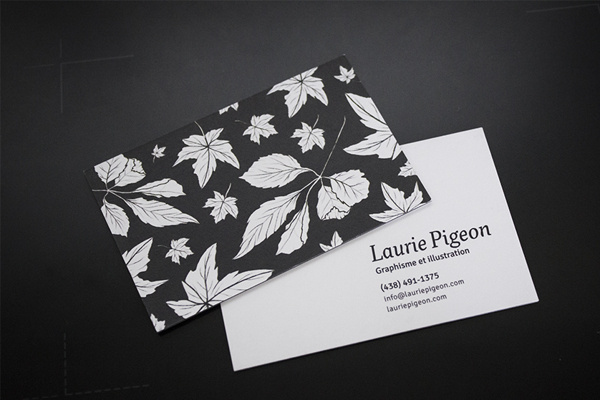 Business cards on Behance #leaves