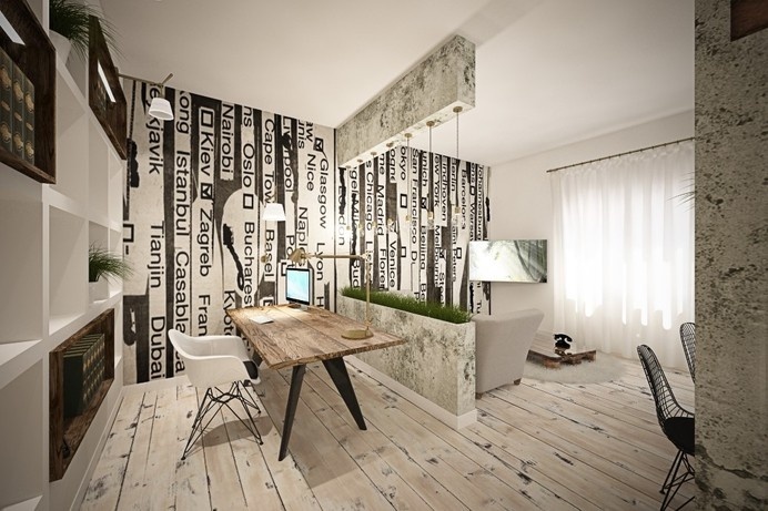65 square meters vintage apartment by Brain Factory / Rome