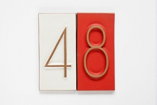 Practically Modern | Design That Works - House Numbers from Heath Ceramics #fonts #tiles #house #ceramics #heath #neutra #numbers #eames