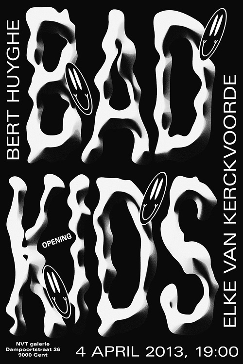 Poster designed for an exhibition of Bert Huyghe & Elke Van Kerckvoorde #print #poster
